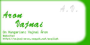aron vajnai business card